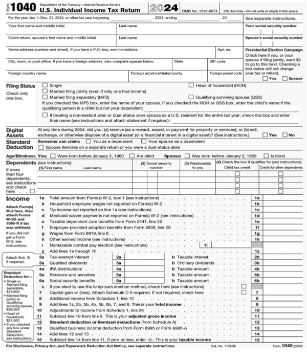 IRS 1040 Form